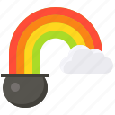 cloud, fairy tale, gold pot, ireland, irish, rainbow
