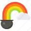 cloud, fairy tale, gold pot, ireland, irish, rainbow 