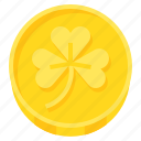 coin, ireland, irish, money, shamrock