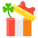 gift, gift box, ireland, irish, present, shamrock