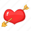 arrow, heart, red, valentine 