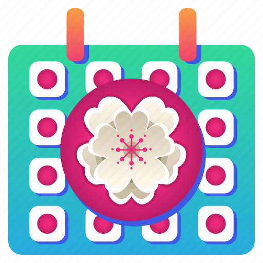 Blossom, calendar, cherry, date, festival, flower, sakura icon - Download on Iconfinder