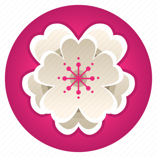Badge, blossom, cherry, festival, flower, mascot, sakura icon - Download on Iconfinder
