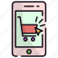 mobile, shopping, ecommerce, smartphone, buy, shop 