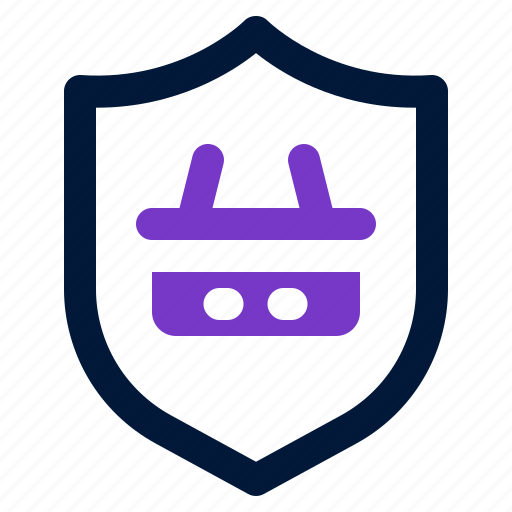 Shield, shopping, basket, sale, protection icon - Download on Iconfinder