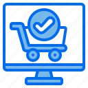 computer, shopping, cart, online, ecommerce, sale
