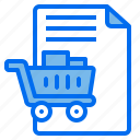 shopping, cart, invoice, payment, receipt, commerce
