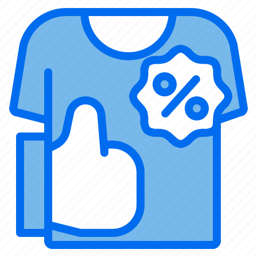 Thumb, up, discount, sales, tshirt, commerce icon - Download on Iconfinder