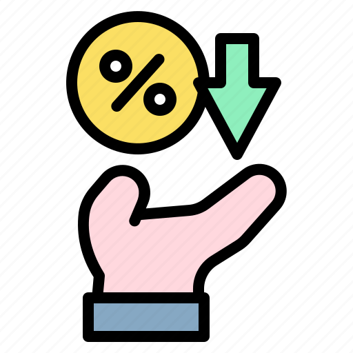 Hand, discount, low, price, offer, sales, commerce icon - Download on Iconfinder