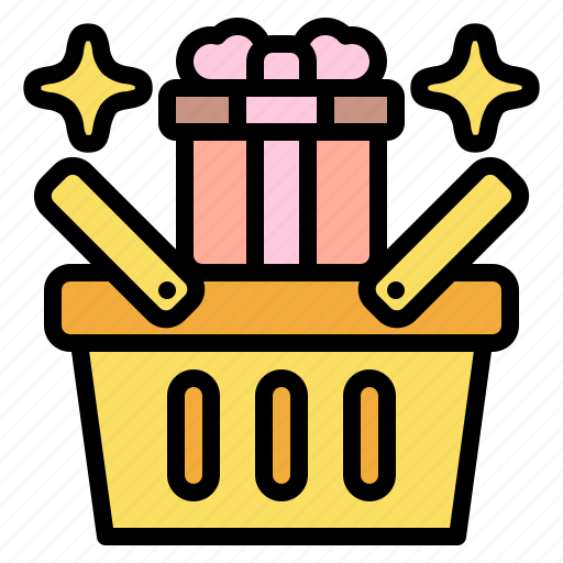Shopping, basket, gift, box, sales, commerce, purchase icon - Download on Iconfinder