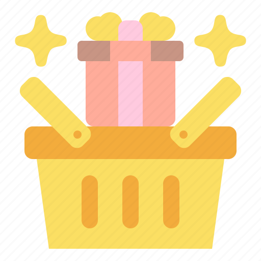 Shopping, basket, gift, box, sales, commerce, purchase icon - Download on Iconfinder