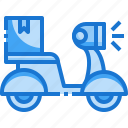 scooter, delivery, bike, vehicle, transport, service, motorcycle