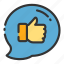 balloon, chat, online, sales, shop, thumbs, up 