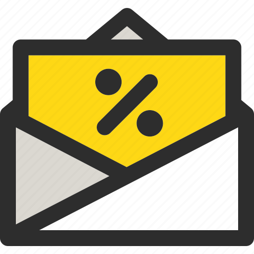 Discount, letter, email, envelope, mail, message, sale icon - Download on Iconfinder