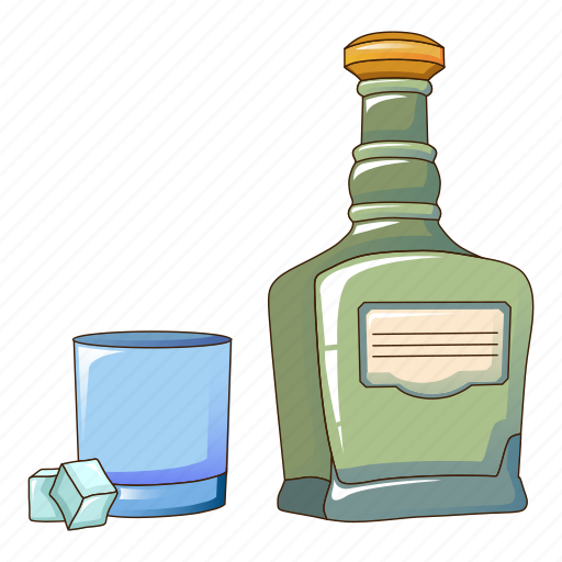 Bottle, cartoon, fruit, hand, party, tequila, vintage icon - Download on Iconfinder