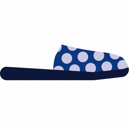 Polkadot, sandal, women, footwear, slipper icon - Download on Iconfinder