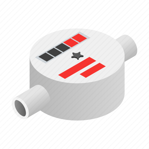 Consumption, flow, gauge, isometric, scale, water, white icon - Download on Iconfinder