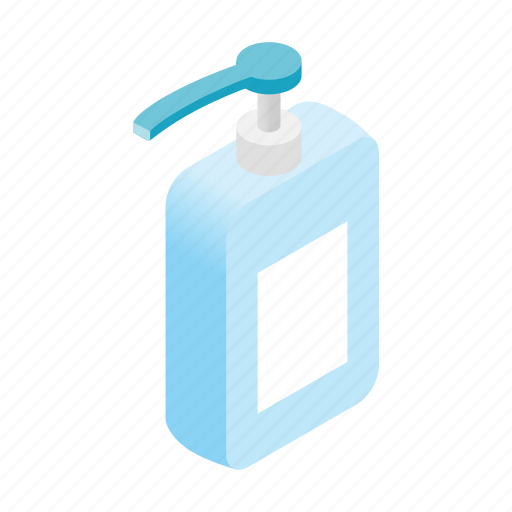 Cream, dispenser, gel, isometric, liquid, pump, wash icon - Download on Iconfinder
