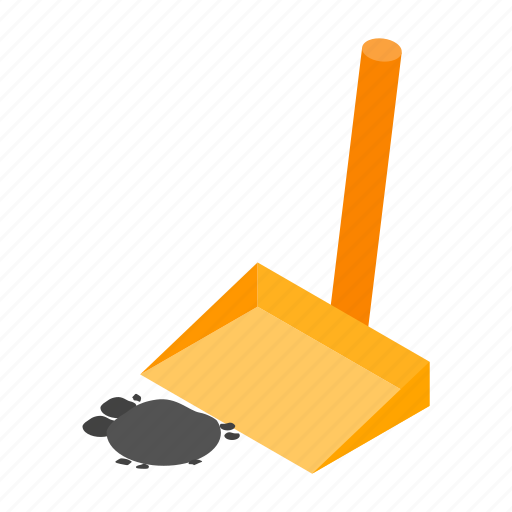 Clean, cleanup, dustpan, household, isometric, plastic, squeegee icon - Download on Iconfinder