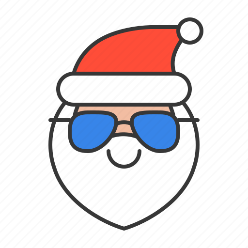 Avartar, emoji, glasses, santa, santa claus, smile icon - Download on Iconfinder