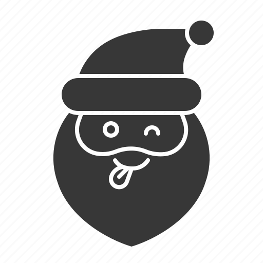 Avartar, emoji, santa, santa claus, smile, tongue out icon - Download on Iconfinder