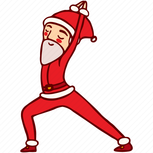 Yoga, pose, year, santa, christmas, santa claus, new icon - Download on Iconfinder