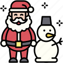 santa, christmas, gift, december, celebration, xmas, snowman