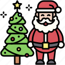 santa, christmas, gift, december, celebration, xmas, christmas tree