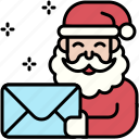 santa, christmas, gift, december, celebration, xmas, mail