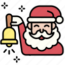 santa, christmas, gift, december, celebration, xmas, bell
