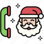 santa, christmas, gift, december, celebration, xmas, telephone 