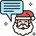santa, christmas, december, celebration, xmas, talk, chat