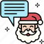 santa, christmas, december, celebration, xmas, talk, chat 