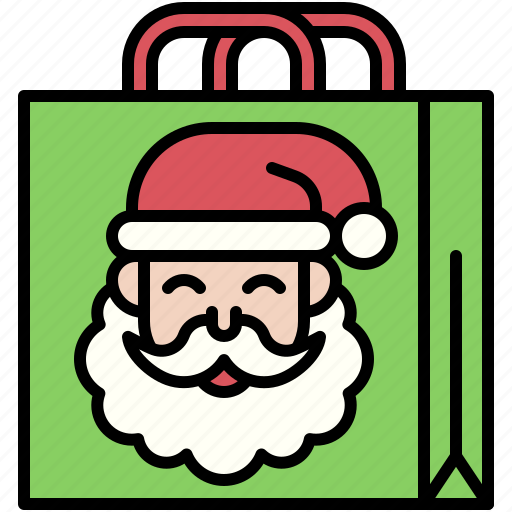 Santa, christmas, gift, december, celebration, xmas, bag icon - Download on Iconfinder