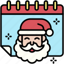santa, christmas, gift, december, celebration, xmas, calendar