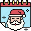 santa, christmas, gift, december, celebration, xmas, calendar 
