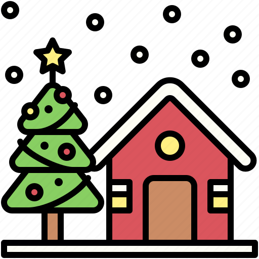 Santa, christmas, celebration, xmas, house, christmas tree icon - Download on Iconfinder