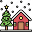 santa, christmas, celebration, xmas, house, christmas tree 
