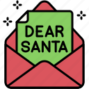 santa, christmas, gift, december, celebration, xmas, mail, letter