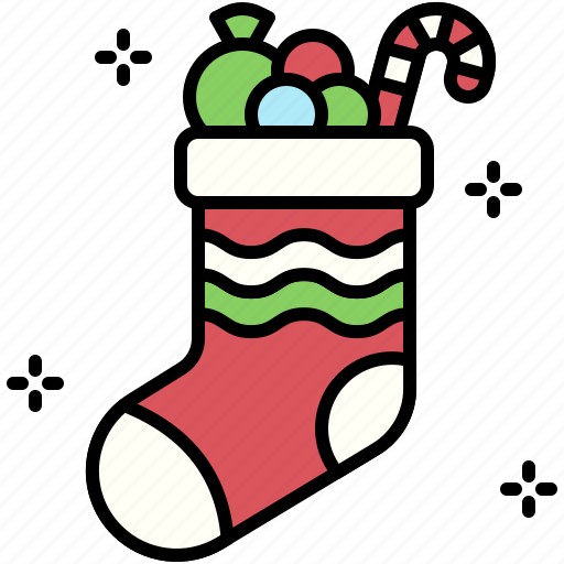 Santa, christmas, gift, december, celebration, xmas, sock icon - Download on Iconfinder