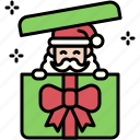 santa, christmas, gift, december, celebration, xmas, gift box