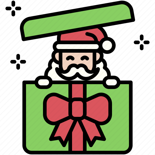 Santa, christmas, gift, december, celebration, xmas, gift box icon - Download on Iconfinder