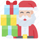 santa, christmas, gift, december, celebration, xmas, gift box