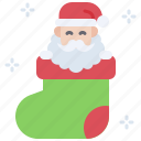 santa, christmas, gift, december, celebration, xmas, sock