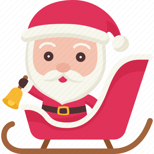 Santa, christmas, xmas, celebrate, festival, santa claus, sledge icon - Download on Iconfinder