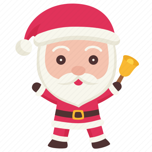 Santa, christmas, xmas, celebrate, festival, bell, santa claus icon - Download on Iconfinder