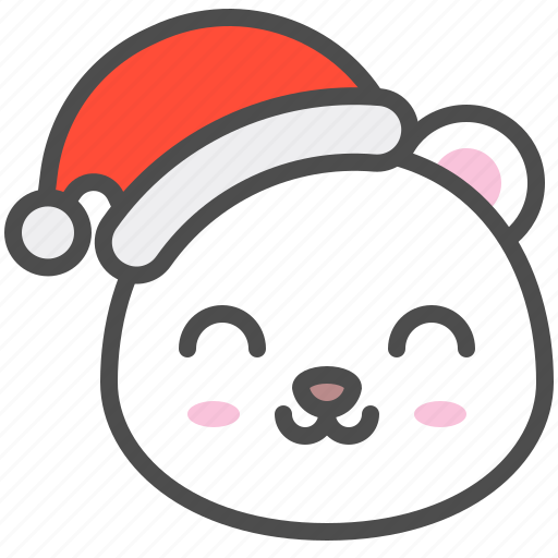 Arctic, avatar, bear, christmas, cute, hat, polar icon - Download on Iconfinder