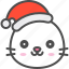 animal, avatar, christmas, emoji, hat, seal, smile 