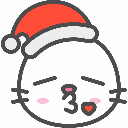 Animal, avatar, christmas, emoji, hat, kiss, seal icon - Download on Iconfinder