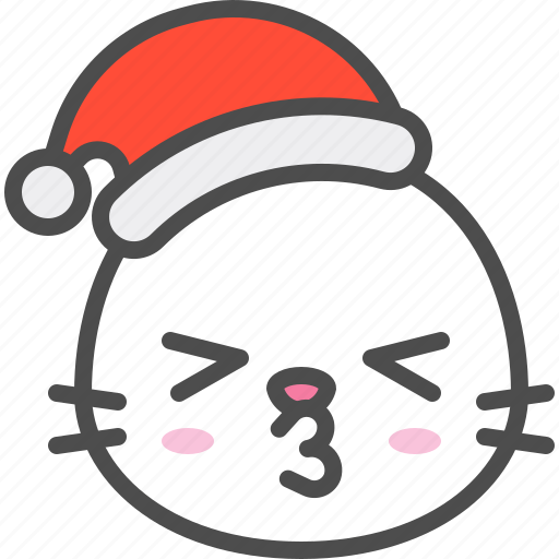 Animal, avatar, christmas, emoji, hat, kiss, seal icon - Download on Iconfinder